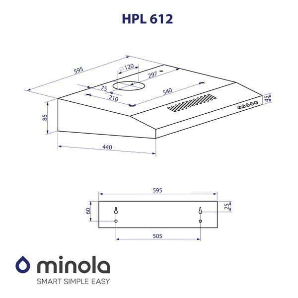 Витяжка плоска Minola  HPL 612 BR HPL 612 BR фото